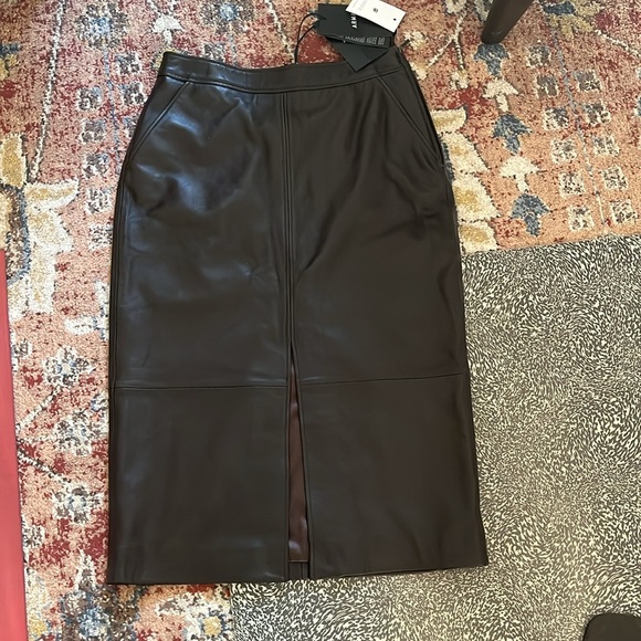 Arma Lambskin Leather Skirt NWT - Picture 2 of 8